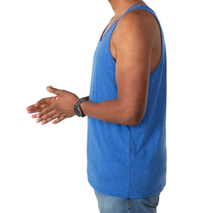 Chalecos Deportivos Personalizados al por Mayor, Mezcla de 50% Poliéster, 25% Algodón, 25% Rayón, Secado Rápido, Transpirables, para Correr y Hacer Ejercicio, Camisetas sin Mangas para Hombre - Product Image 1