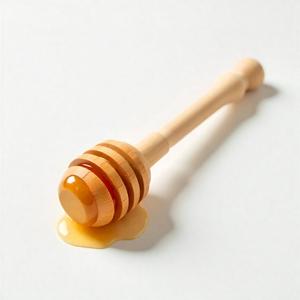 Cuchara clásica de madera para mezclar miel, palo mezclador de miel artesanal natural, dispensador de miel para tarro, té y café - Product Image 6