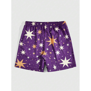 กางเกงขาสั้นไนลอนสำหรับผู้ชายสไตล์ลำลองแนวสตรีทพร้อมซิปโลโก้เอวพิมพ์ลายดาวสำหรับตกแต่งทุกวันฤดูใบไม้ผลิฤดูร้อน - Product Image 4