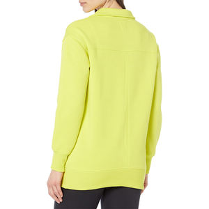 Fabricante de ropa deportiva de alta calidad, sudadera de gran tamaño con media cremallera para mujer, algodón transpirable informal coreano - Product Image 4