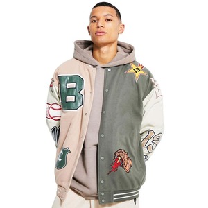 Veste Letterman sur mesure pour hommes Automne et hiver Veste à col montant à séchage rapide de haute qualité - Product Image 5