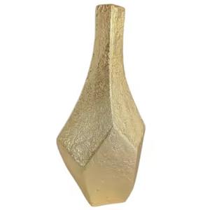 Premium <b>Gold</b> Finished Metal <b>Vase</b> Unique Design Ideal For Home Decor Dining Table And Event Display Handcrafted From India - Product Image 3