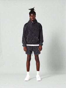 Trending Distressed Washed Hoodie Customized Men Trending Pullover Printed Hoodie Fleece Comfortable - Product Image 2