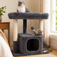Premium Çevre Dostu Çok Katlı Kedi Ağacı Kulesi Sisal Tırmalama Direkleri Yumuşak Peluş Kedi Mobilyası İç Mekan Kedileri Karton OEM/ODM