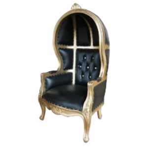 Silla de trono de madera maciza de lujo real con dosel estilo de diseño francés para sala de estar eventos Silla de boda muebles de Hotel - Product Image 1