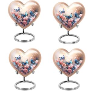 Juego de 4 mariposas naranjas de 3 pulgadas, urnas decorativas voladoras, Metal, madera, latón, cremación de mascotas para adultos, múltiples mariposas voladoras de 3 pulgadas - Product Image 1