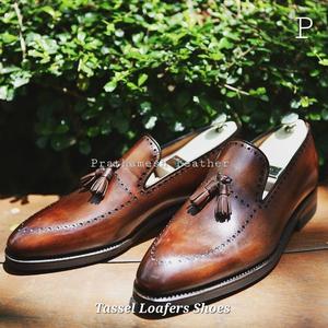 Zapatos mocasines de cuero Natural auténtico 100%, antideslizantes a la moda para un uso cómodo en la oficina y perfectos para el uso diario - Product Image 2