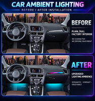 Kit d'éclairage ambiant RGB dynamique 12V pour Audi Q5 2010-2018, 64 couleurs, 18 lumières, éclairage ambiant intérieur
