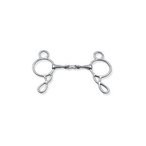 Little Wonder Gag Bit à double articulation 14mm Link SS French Western Bits Horse Snaffles 2025 - Product Image 1