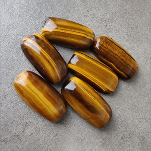 Top Grade AAA Grade Naturel Oeil de Tigre Pierres Précieuses Grand Coussin Forme Cabochon Dos Plat Calibré Toutes Les Tailles Disponibles En Gros - Product Image 5