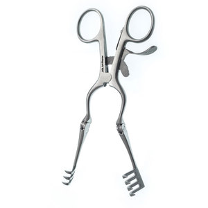Weitlaner-Beckman 3x4 Prong Blunt Self Retaining Retractor 6 1/2 pulgadas Sharp Manual Power Source Material de acero - Product Image 5