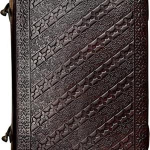 Soleil et lune en cuir gaufré avec une belle pierre bleue Journal agenda planificateur organisateur carnet de croquis - Product Image 4