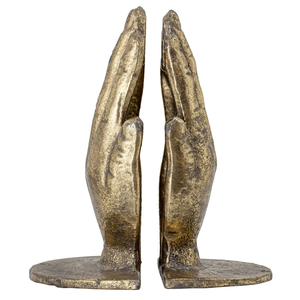 Creative Gold Monkey Hand <b>Bookends</b>, Unique Resin Desk Decor. Available at wholesale prices. - Product Image 1