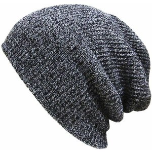 Ustom tricot à revers acrylique Slouchy Beanie Streetwear privé tissé étiquette Logo bonnets pêcheur crâne chapeaux casquette d'hiver - Product Image 3