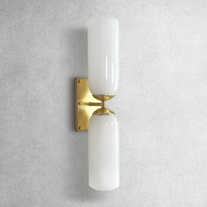 Modern <b>Glass</b> <b>Double</b> <b>Wall</b> Sconce Elegant Dual Light Fixture for Hallway Bedroom or Bathroom <b>Wall</b> Lighting Decor - Product Image 1