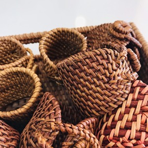 Anneaux de serviette en rotin naturel écologiques en gros, design bohème, pour mariage et dîner, origine Vietnam - Product Image 2