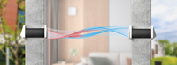 Ventilateur de récupération de chaleur mural BSK Zephyr HRV avec échangeur de chaleur céramique à 90 % d'efficacité pour hôtels et hôpitaux