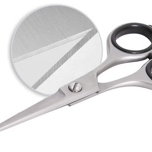 Plastic Handle Stainless Steel Barber <b>Beard</b> & Moustache Scissors with Sharp Blade Tip Thinning Feature and Finger Rest - Product Image 3