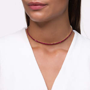 Collier en or blanc 14 carats avec diamant taille princesse et perle, chaîne en velours pour mariage - Product Image 3