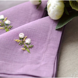 Serviettes en tissu de broderie serviettes de table lavables douces réutilisables pour la Table à manger OEM de dîner de famille de fête de mariage - Product Image 4