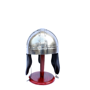 Casque de Viking persan médiéval de guerre médiévale en acier avec coussin de protection de tête en cuir à l'intérieur - Product Image 4