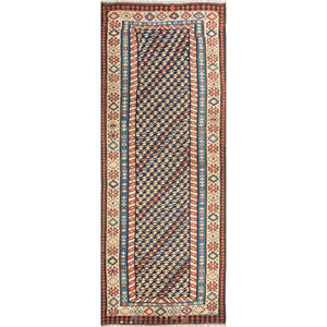 พรมขนสัตว์ทอมือลายเรขาคณิตสีเทาและสีดำ รุ่น Nayaab Paem-784 สำหรับใช้ในบ้าน - Product Image 1