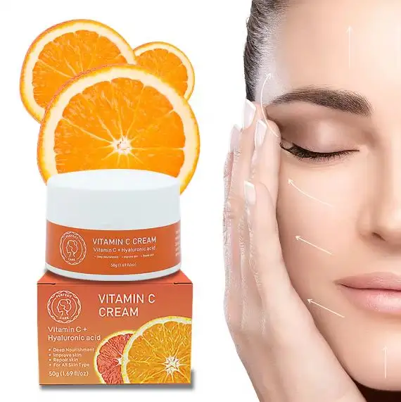 C vitamini özelleştirme yüz kremi beyazlatma nemlendirici parlatıcı Oem cilt bakımı yüz kremi seti