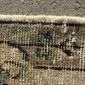 Turkish Area Rug 3.7x7.5 ft (112x229 cm), Vintage <b>Brown</b> Polka dot Rug - Product Image 5