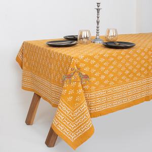 Mantel Artesanal 100% Algodón con Estampado Floral Dabu, Diseño Tradicional, Elegante Cubierta de Mesa con Estampado Floral - Product Image 6