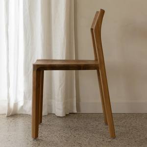 Chaise vintage moderne en bois de teck Design scandinave de luxe pour la maison, le bureau, l'entrepôt, la salle à manger, revêtement naturel mat pour les événements - Product Image 3