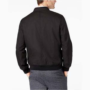 Blouson aviateur pour homme, fabrication OEM, fermeture éclair de haute qualité, 100% polyester, toile imperméable, teinture unie, couleur et logo personnalisés - Product Image 6