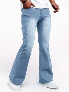 Jeans droits déchirés, solides, écologiques, logo personnalisé, haute qualité, populaires, légers, en coton, lavés, fabriqués en Chine, Bangladesh - Product Image 4