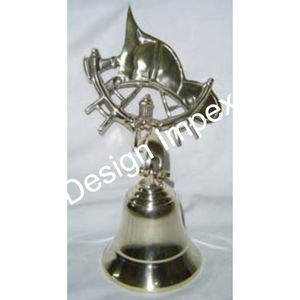 Campana Decorativa de Latón Antigua para Montar en la Pared, Diseño de Ancla de Barco, Estilo Vintage, Artesanía Metálica - Product Image 5