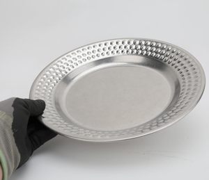 Plateau rond en métal vintage lot de 2 plateaux décoratifs rustiques centre de table de ferme pour table basse salon comptoir de cuisine - Product Image 3