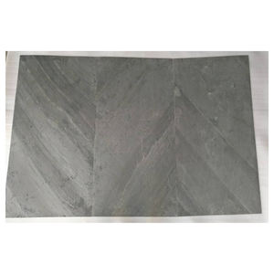 Tuile de placage de latte d'ardoise naturelle noire de haute qualité polie avec l'application extérieure extérieure de nouvelle collection d'Inde - Product Image 1