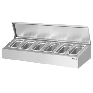 Soporte Comercial para Condimentos - 6x GN 1/4 - con Recipientes y Tapas - 120cm - Product Image 4