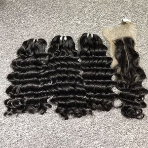 Extensiones de cabello virgen 100% de alta calidad, cierre de onda profunda, gran stock, venta al por mayor, cabello crudo vietnamita en color claro - Product Image 3