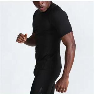 Venta al por mayor logotipo personalizado imprimir nuevo diseño Atlético correr ropa deportiva algodón gimnasio hombres fitness camisetas de gran tamaño - Product Image 3