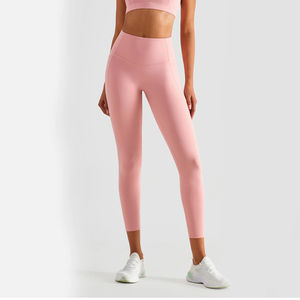 Leggings de Mujer de Cintura Alta, Sin Costuras, de Mezcla de Algodón Suave y Elástico, Transpirables, Ligeros, para Uso Diario Informal - Product Image 4