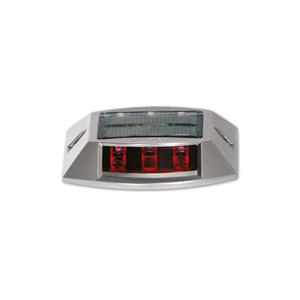 Bouton route solaire rouge avec 3x3 LEDs - Product Image 1