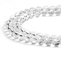 Cuentas de piedra, cuentas de cristal transparente, joyería de piedra, piedras preciosas lisas sueltas, collar de cristal curativo, cuentas de cristal natural, mayorista