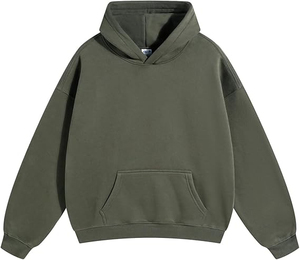 Customizable <b>Men's</b> Winter Thermal Hoodies 350gsm Cotton Lined Cozy Comfortable Stylish Plus Size Protection Heavyweight Hoodies - Product Image 5