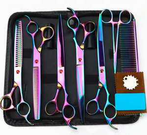 Juego de tijeras de corte de pelo de acero inoxidable tornillo de ajuste fino embalaje ecológico afilado para salón de casa peluquero personalizable OEM - Product Image 5