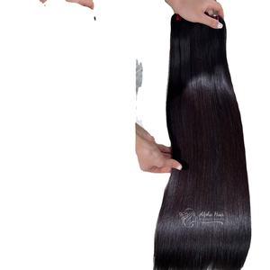 Extensions de cheveux humains droits en os corsés de luxe bon marché produit tendance doux brillant épais brut 613 paquets de trame - Product Image 3