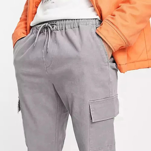 กางเกงคาร์โก้สำหรับผู้ชายกางเกงลำลองซักวินเทจใหม่ฤดูใบไม้ร่วงกางเกงคาร์โก้สไตล์หลวม - Product Image 4