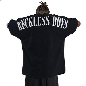 T-shirt surdimensionné et ample en coton unisexe, haut de haute qualité, épaules tombantes, personnalisé, pour hommes et femmes, 2023 - Product Image 4