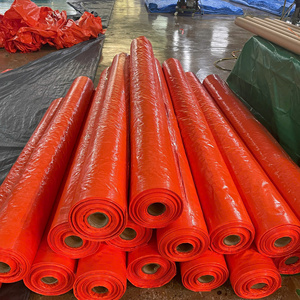 Rouleau de bâche PE orange personnalisé 2x100m 4x50m 200 m² 34kg Fabriqué au Vietnam Rouleau de feuilles de plastique exporté vers le marché jordanien - Product Image 5
