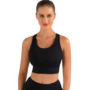 Débardeurs de sport pour femmes à dos nageur, soutien-gorge de yoga uni respirant avec coussinets amovibles, soutien-gorge de sport léger et respirant pour la gym et le yoga - Product Image 3