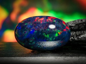 <b>7</b> Carat Ethiopian Black Opal Cabochon Oval Shape Welo <b>Fire</b> Opal AAA Quality Jewelry Making Loose Gemstone - Product Image 2