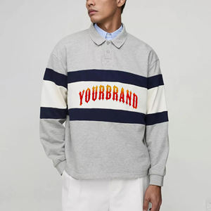 Camiseta Polo para hombre recién llegada 2025 tela de piqué de algodón 100% ajuste suelto logotipo impreso personalizado camiseta de bloque de color para - Product Image 1